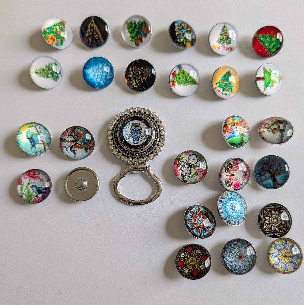 Interchangeable Snap Button Eyeglass Holder Brooc… - image 4